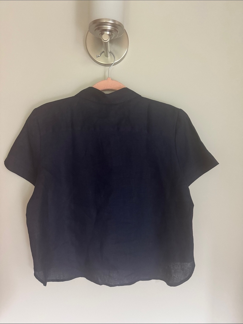 J. Crew Navy Short-Sleeve Button-Down Shirt - Picture 4 of 6